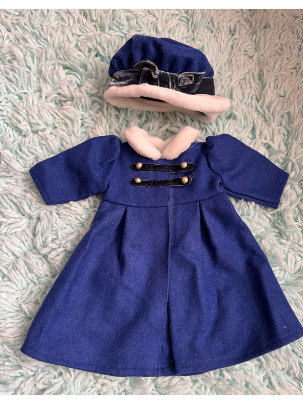 American Girl Caroline Abbott Winter Coat & Cap Retired 2012 Historical